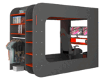 Gamer Bed Red & Black p13194 By ESF Furniture ESF Furniture Mobilia Cleopatra 39 Gamer Bed Red & Black p13194 By ESF Furniture 39