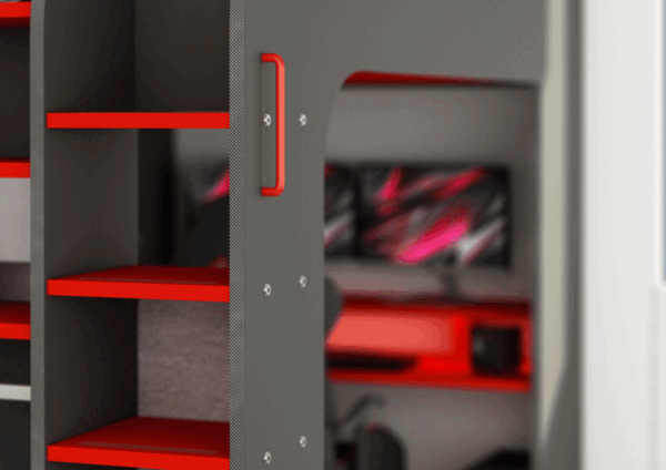 Gamer-Bed-120x200-Red-shelf
