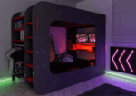 Gamer Bed Red & Black p13194 By ESF Furniture ESF Furniture Mobilia Cleopatra 41 Gamer Bed Red & Black p13194 By ESF Furniture 41