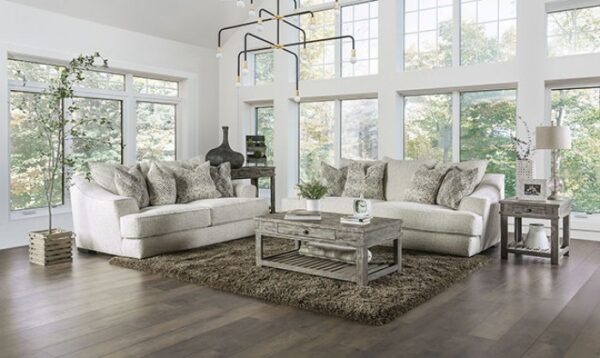 Off-White MOORPARK LOVESEAT SM6092-LV by Furniture of America. 9