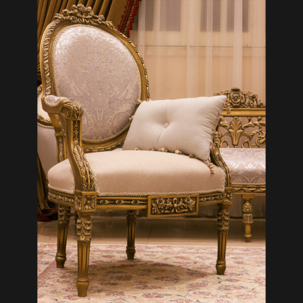 6Pcs Handmade Serenity Ivory Sofa Set 10