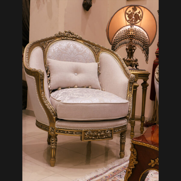 6Pcs Handmade Serenity Ivory Sofa Set 9