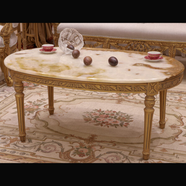 4pcs Handmade Bellagio Gold Sofa Set 12