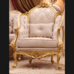 5pcs Handmade Palace Gold Sofa set 16