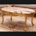 5pcs Handmade Palace Gold Sofa set 17