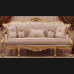 5pcs Handmade Palace Gold Sofa set 15