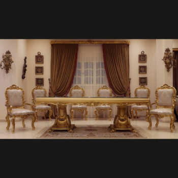 11pcs Handmade Palace Gold Dinning Set