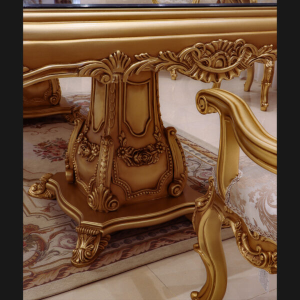 11pcs Handmade Palace Gold Dinning Set 9