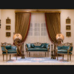 4pcs Handmade Vintage Emerald Green  Sofa Set 11