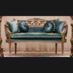 4pcs Handmade Vintage Emerald Green  Sofa Set 14