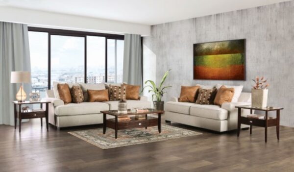 Sand/Caramel New Meadows Sofa SM1214-SF By Furniture of America 16