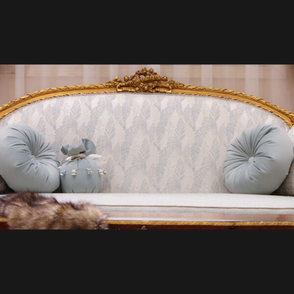 Handmade Royal Baby Blue Sofa 8