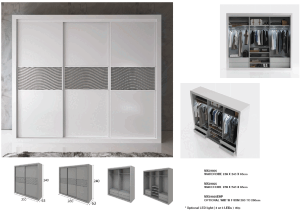 Mat MX67 White Bedroom Set p12444 By ESF Furniture - Image 6