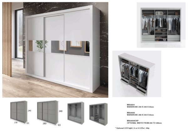 Mat MX83 White Bedroom Set p12450 By ESF Furniture - Image 6