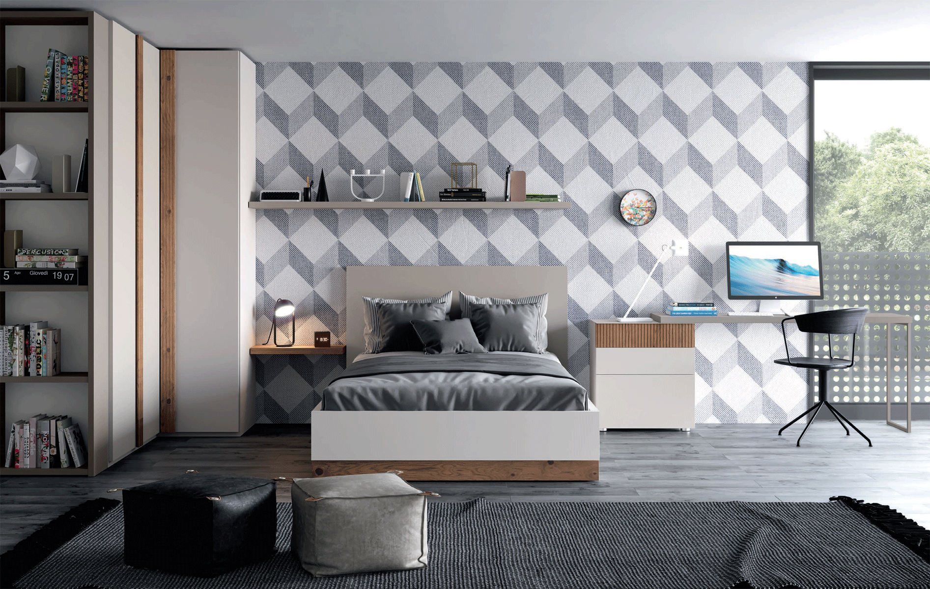 YM 112 Bedroom Set p12609 By ESF Furniture