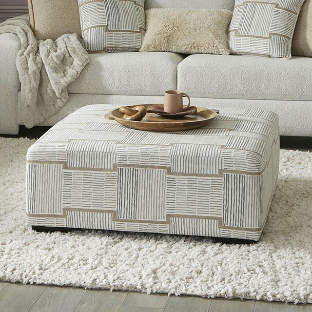 Beige Cochrane Ottoman SM5120-OT By Furniture of America