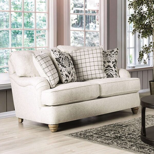 Ivory Mossley Loveseat SM6090-LV By Furniture of America 10