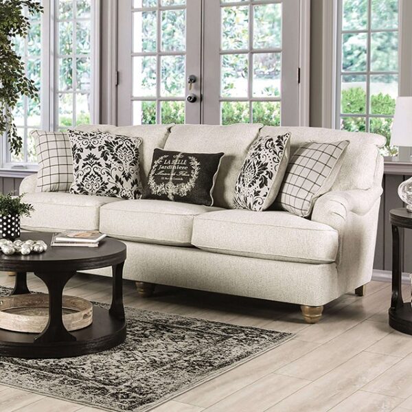 Ivory Mossley Sofa SM6090-SF By Furniture of America 10