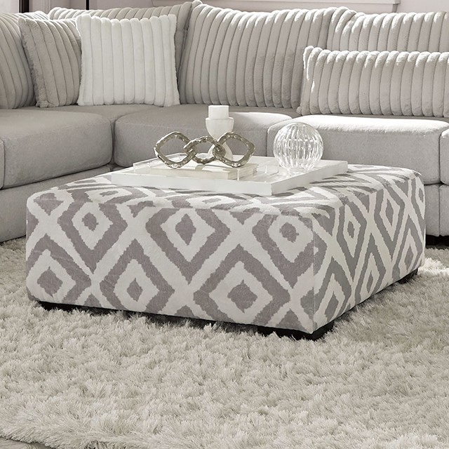 Gray Hermiston Ottoman SM5171-OT By Furniture of America