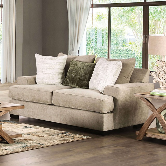 Ash Green/Ivory New Meadows Loveseat SM1213-LV By Furniture of America