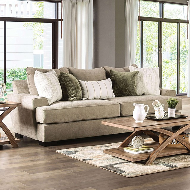 Ash Green/Ivory New Meadows Sofa SM1213-SF By Furniture of America