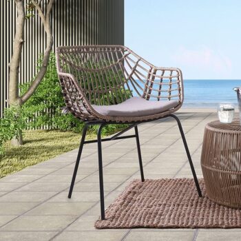Black Livana Outdoor Chair (2/CTN) FM80002NT-CH-2PK By Furniture of America