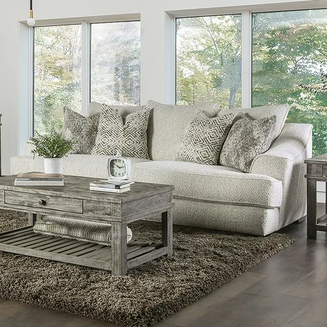 Off-White MOORPARK SOFA SM6092-SF by Furniture of America.