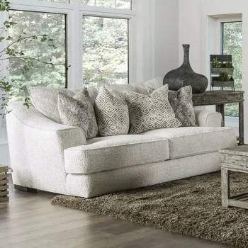 Off-White MOORPARK LOVESEAT SM6092-LV by Furniture of America.