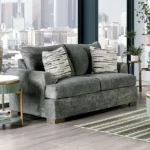 Gray LEYTONSTONE LOVESEAT SM1208-LV by Furniture of America.