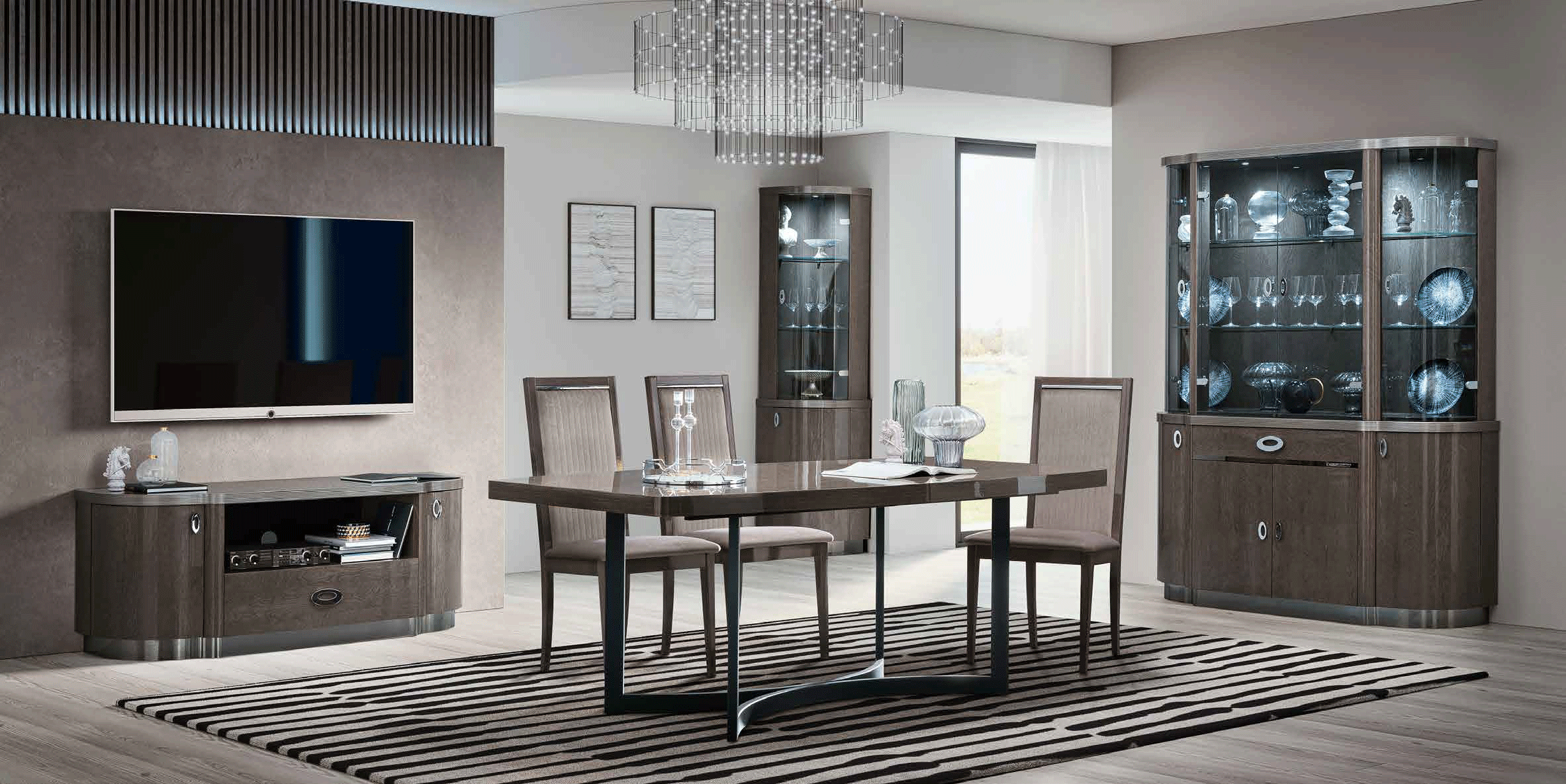 Shiny Armonia Dining room Set p12887 By ESF Furniture