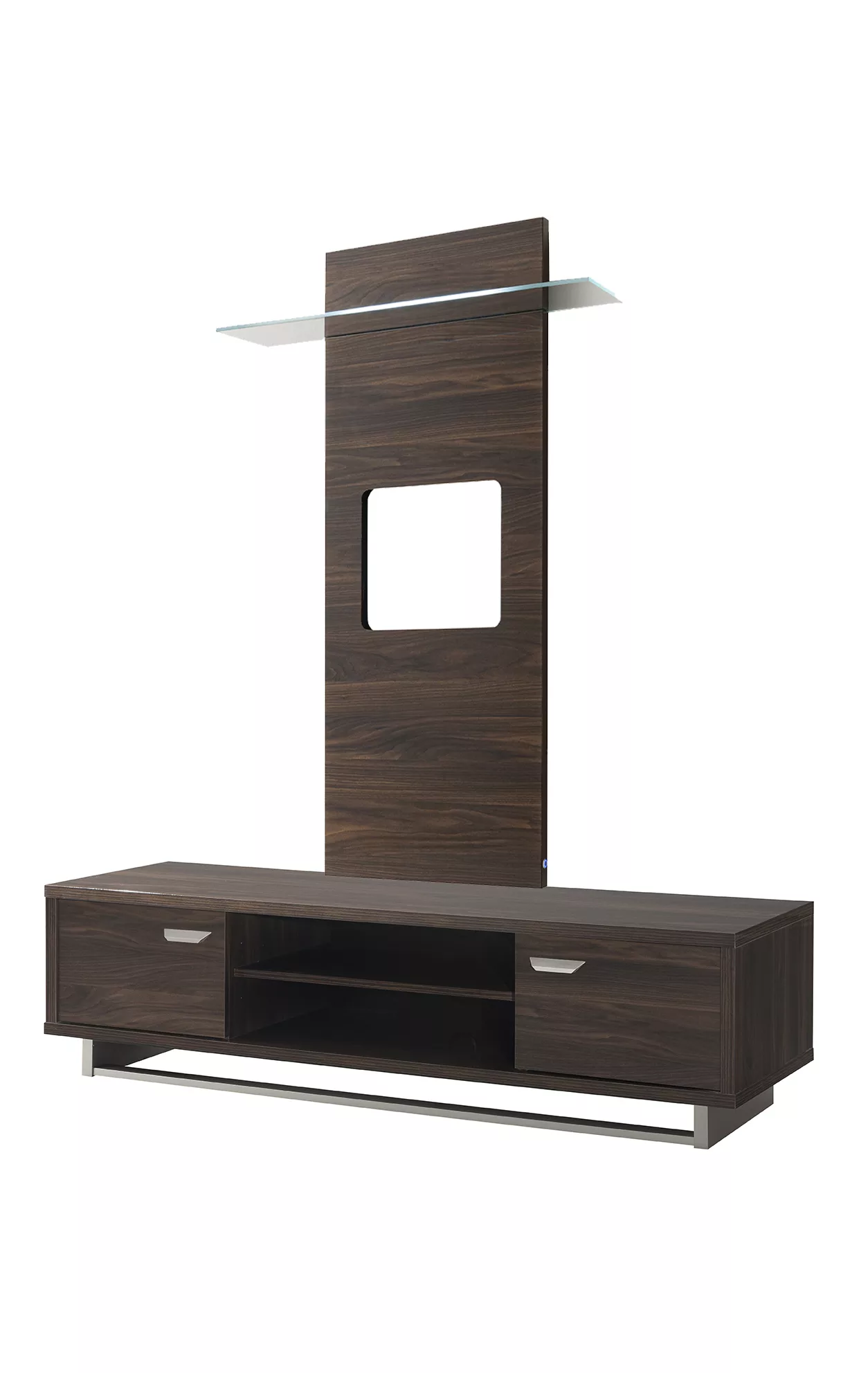 Volare Entertainment center Dark Walnut/Nickel Additional items p13026 By ESF Furniture Living Room & Sofa Sets Mobilia Cleopatra 22 Volare Entertainment center Dark Walnut/Nickel Additional items p13026 By ESF Furniture 22