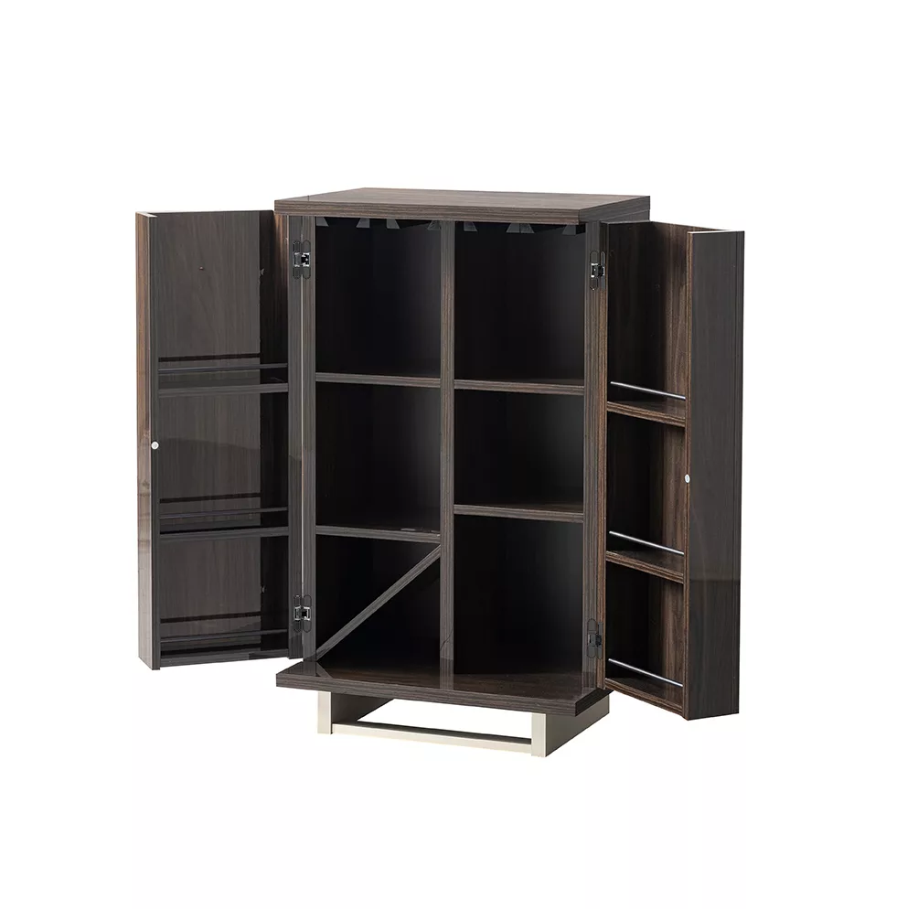 Volare Entertainment center Dark Walnut/Nickel Additional items p13026 By ESF Furniture Living Room & Sofa Sets Mobilia Cleopatra 25 Volare Entertainment center Dark Walnut/Nickel Additional items p13026 By ESF Furniture 25
