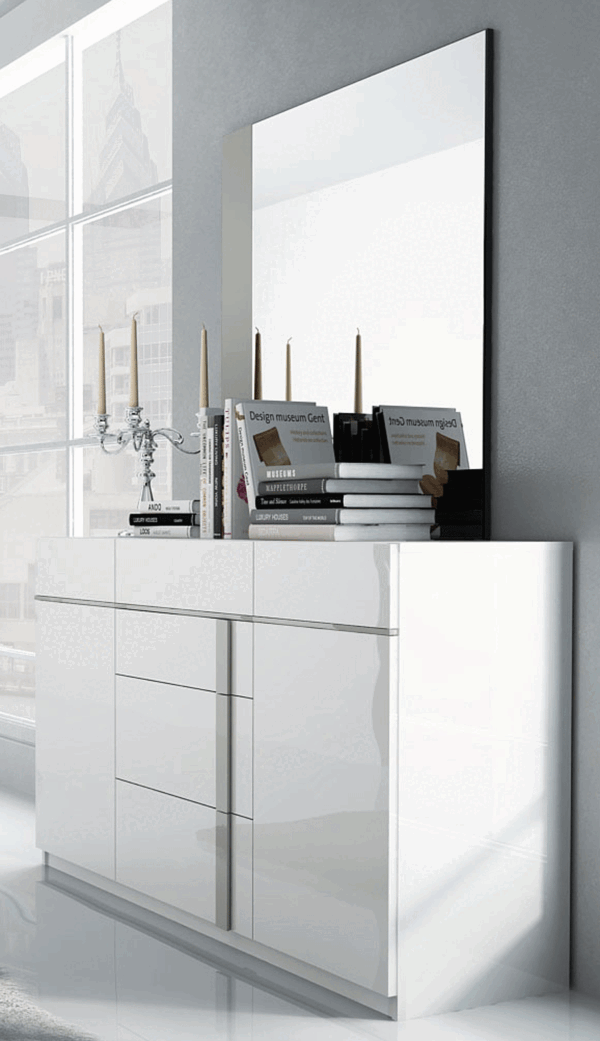 High gloss finish Granada mirror for dresser i37876 By ESF Furniture - Image 3