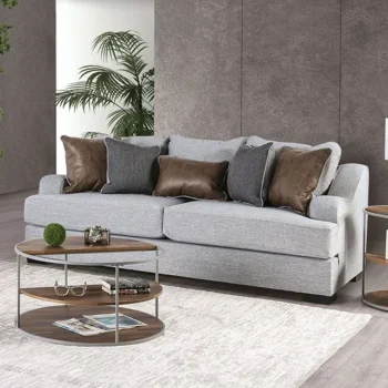 Light Gray SKYLINE SOFA SM1211-SF by Furniture of America.