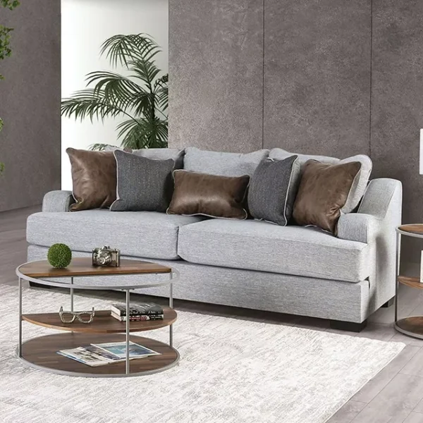 Light Gray SKYLINE SOFA SM1211-SF by Furniture of America. - Image 7