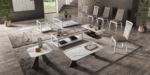 Shiny Elite White Dining room Set Additional items p13176 By ESF Furniture ESF Furniture Mobilia Cleopatra 59 Shiny Elite White Dining room Set Additional items p13176 By ESF Furniture 59
