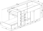 Bo1 Reversible Bunk Bed 200cm p13196 By ESF Furniture 45