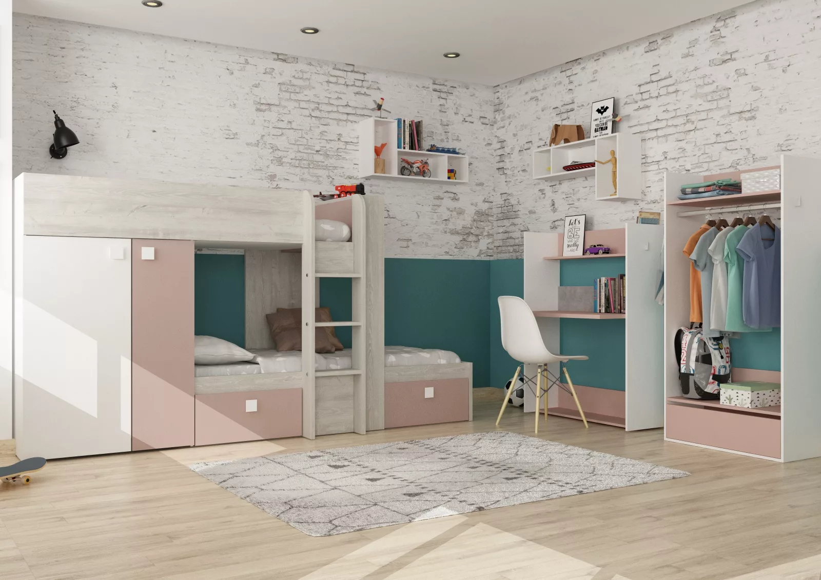 Bo1 Reversible Bunk Bed 190cm p13197 By ESF Furniture