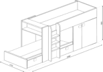 Bo1 Reversible Bunk Bed 190cm p13197 By ESF Furniture 44