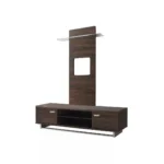 Volare Entertainment center Dark Walnut/Nickel Additional items By ESF Furniture - Image 2