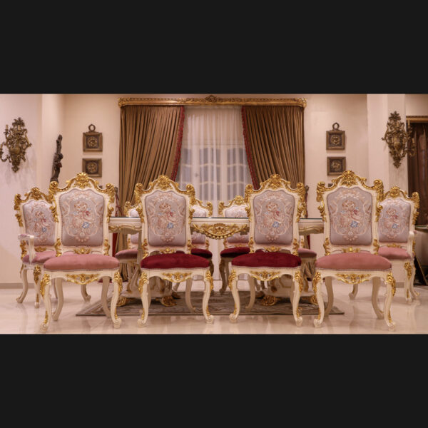 11 pcs Handmade Bellona White Dinning Set 10