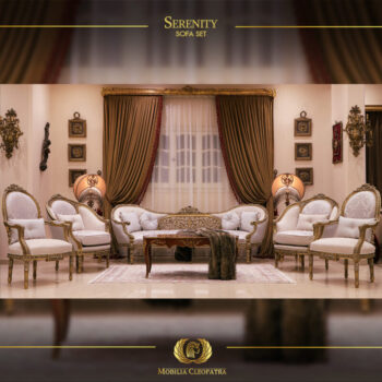 6Pcs Handmade Serenity Ivory Sofa Set