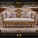 4pcs Handmade Bellagio Gold Sofa Set 14