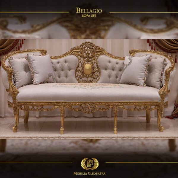 4pcs Handmade Bellagio Gold Sofa Set 9