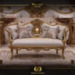 4pcs Handmade Bellagio Gold Sofa Set 15