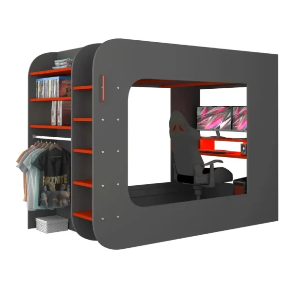 Gamer Bed Red and Black