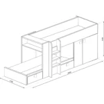 Bo1 Reversible Bunk Bed 190cm