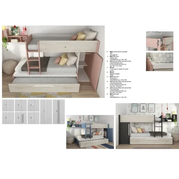4.0 Reversible Bunk bed 200cm
