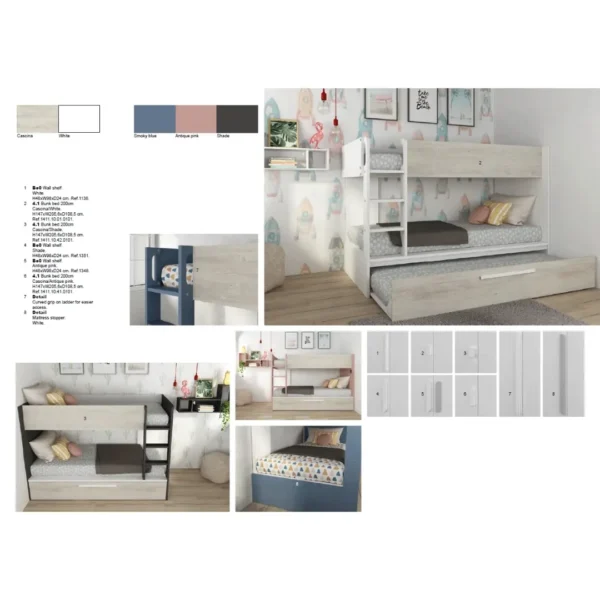 4.1 Reversible Bunk bed 200cm