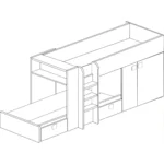 Bo1 Reversible Bunk Bed 200cm